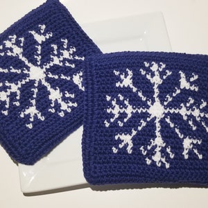 SNOWFLAKE Crochet Pattern Potholder Winter Christmas Gift Pot image 4