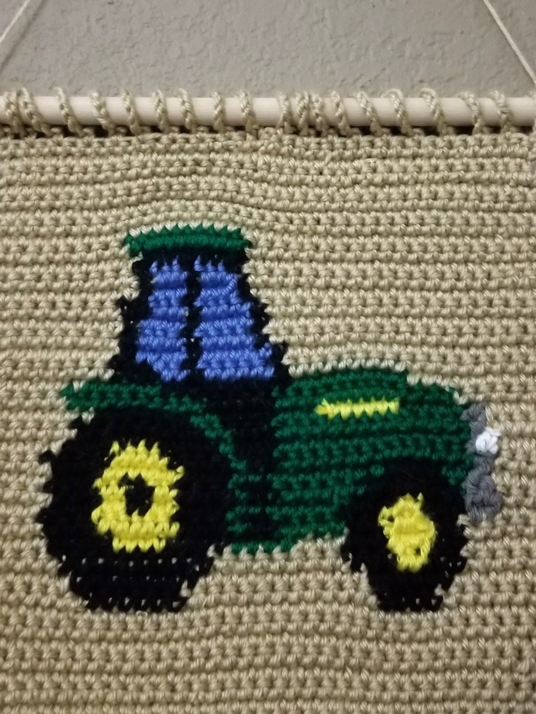 Printable Graph Tractor Pattern Tractor Crochet Pattern, Kids, Boy Nursery Wall Hanging, Wall Decor ...