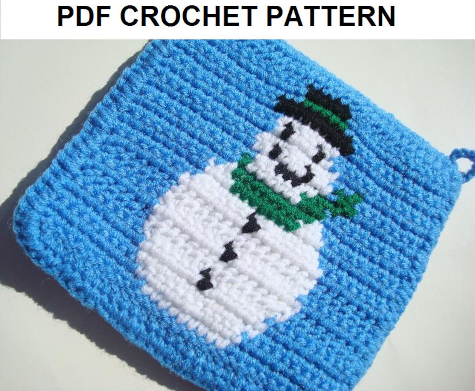SNOWMAN Potholder PDF Crochet Pattern Christmas Gift Pot Etsy