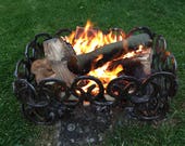 Items Similar To Horseshoe Firepit Unique Hand Made With Local