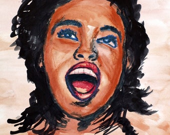 Lauryn Hill Portrait, Singing