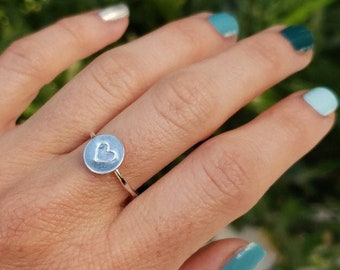 Heart Stamped Ring