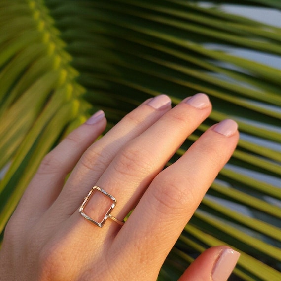 MODERN MINIMAL SQUARE RINGS – Urban Olive Design