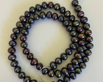 Freshwater Peacock Potato Pearl Strand (5mm-7mm)