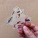 Scarlet & Gold Koi (Clear) - Illustration/Graphic Design Laptop • Water Bottle • Vinyl Waterproof Sticker • Clear Decal • Doodle • Japanese