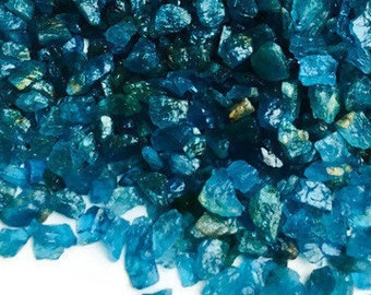 Apatite Crystal (100G) Raw Apatite, Dark Blue, Raw Crystals, Rough Stones, Chips Mini Tiny Wholesale Gemstone Supply (XXS) Bulk