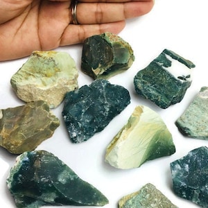 Rough Green Jasper Crystal Chunk: Raw Stone (45-60mm)