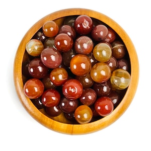 Mini Carnelian Crystal Sphere: Red Orange Gemstone (12-25 mm)