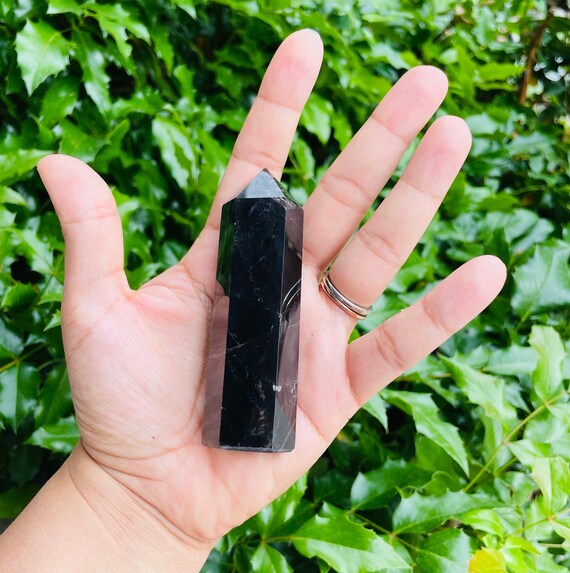 Black Rose Quartz Crystal Point Tower (111.4G) - Etsy