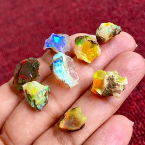 Raw Opal 1 Rough Opal Crystal Fire Opal Stone Loose Opal Stone XS-SM Raw Crystal Rough Gemstone for Craft Jewelry image 4