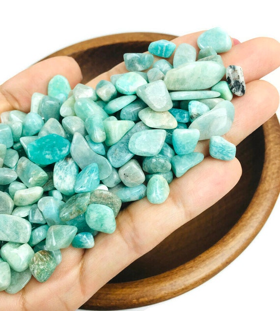 Amazonite Crystal Chips 100g Small Mini Amazonite Green Blue Etsy