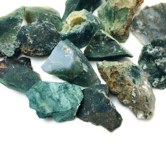 Healing Stone 80-600g Natural Green Jasper Stone Rock Quartz Raw