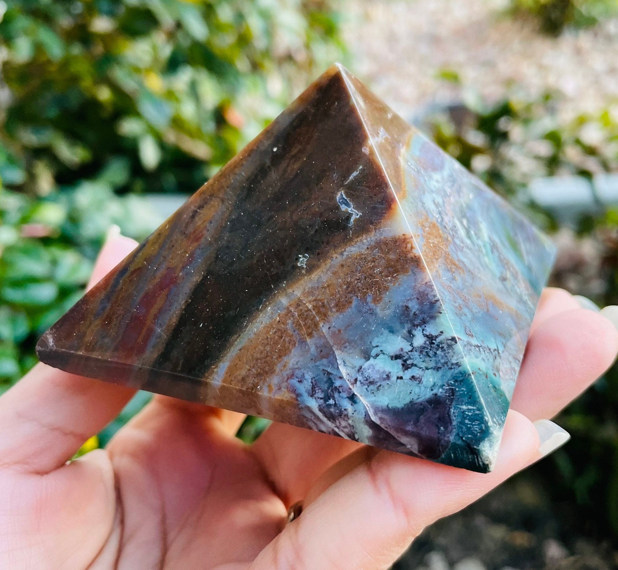 オーシャンジャスパーピラミッド 497g オーシャンジャスパーピラミッド