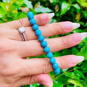 Chrysocolla Crystal Bracelet: Blue Green Gemstone Beaded Jewelry
