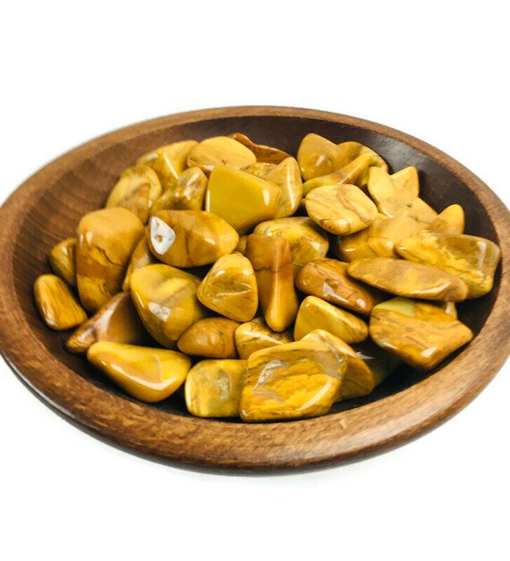 Polished Yellow Jasper Crystal: Tumbled Gemstone (18-25mm) - Etsy