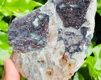 Bloodshot Iolite Crystal Slab (84.1G) Iolite with Cordierite Water Sapphire Stone, Multi Gemstone Plate Slab Specimen NATURAL