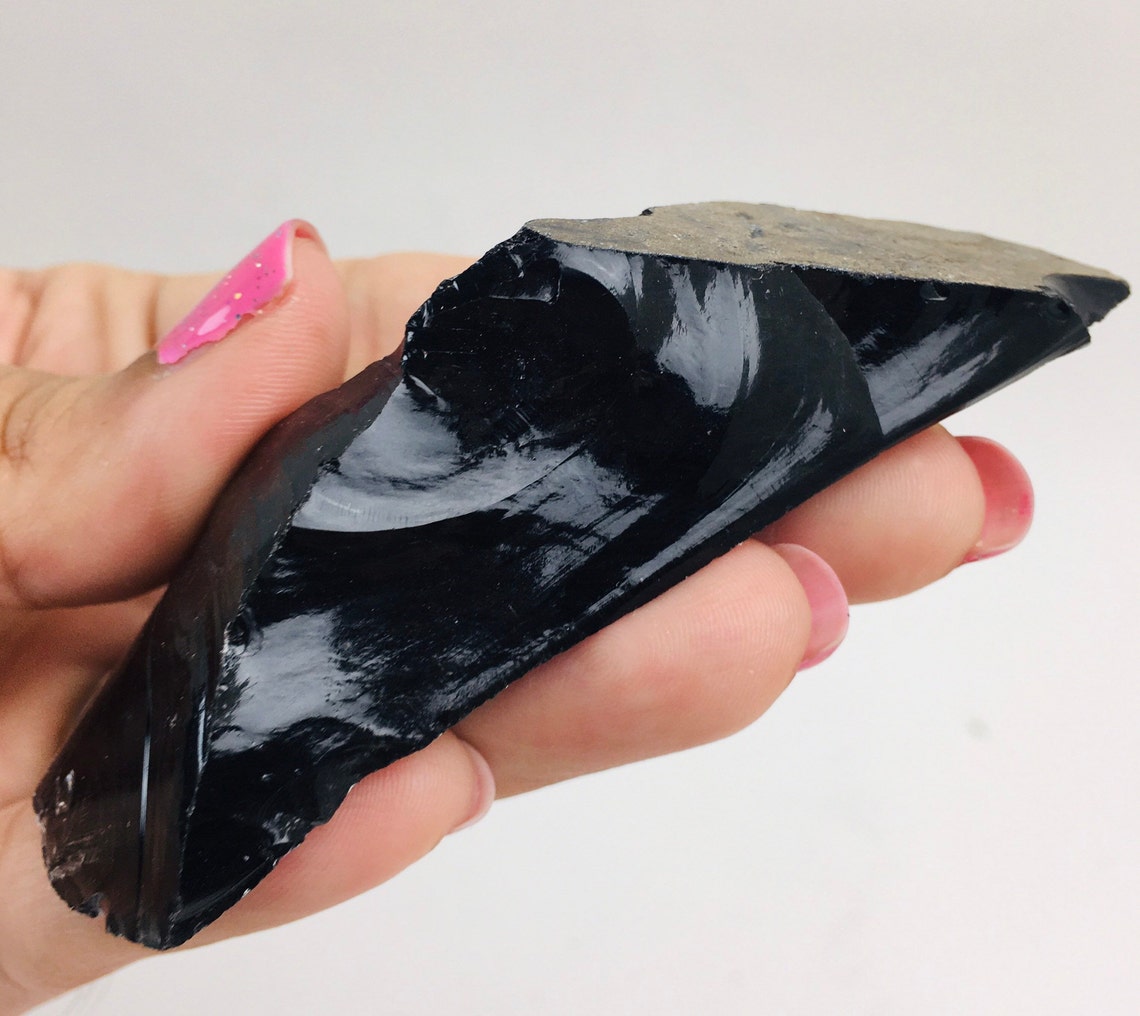 Raw Obsidian Crystal 49.7G XL Rough Obsidian Stone Mineral Etsy