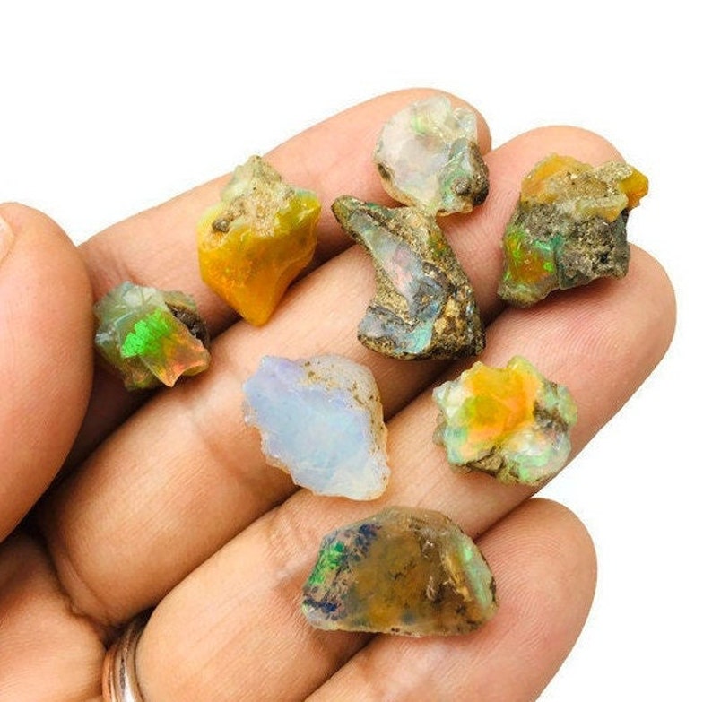 Raw Opal 1 Rough Opal Crystal Fire Opal Stone Loose Opal Stone XS-SM Raw Crystal Rough Gemstone for Craft Jewelry image 6