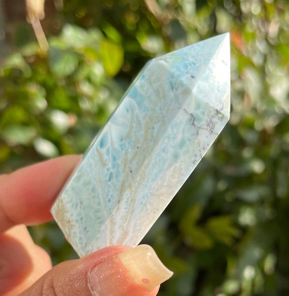 Larimar Crystal (60G) Larimar Stone, Larimar Point, Crystal