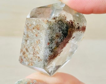 Garden Quartz Point (30G) Polished Crystal Quartz Double Terminated Natural Gemstone - Garden Quartz Stone Mineral Specimen