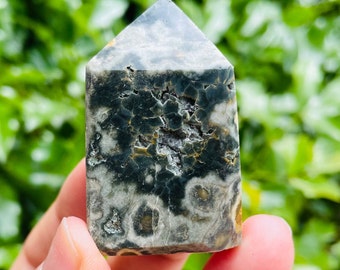 ミニオーシャンジャスパークリスタルタワー：天然宝石ポイント（57.7G