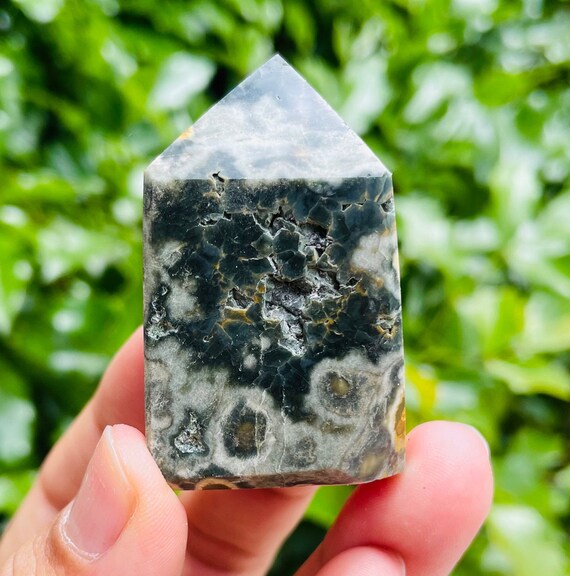 ミニオーシャンジャスパークリスタルタワー：天然宝石ポイント（57.7G