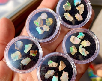 Raw Opal Crystal: Rough Fire Opal Stone for Jewelry Making (XS-SM)