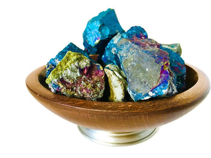 CrystalAge Calcopirite Iridescenza – Esemplare Minerale Di Pavone 50-60 Mm
