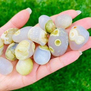 White Gobi Eye Agate (1) XL Raw Agate Stone, MONGOLIA Agate, Gobi Desert Agate, Raw Crystal, Rough Gemstone - Rare Chinese Agate