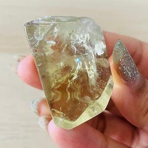 Citrine Crystal (46G) Citrine Crystal Point Free Form, Citrine Stone Tumbled Natural Yellow Quartz Gemstone Tower Crystal