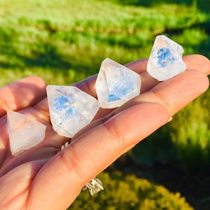 Clear Apophyllite Crystal Point Tip : Natural Raw Stone Node (XS)