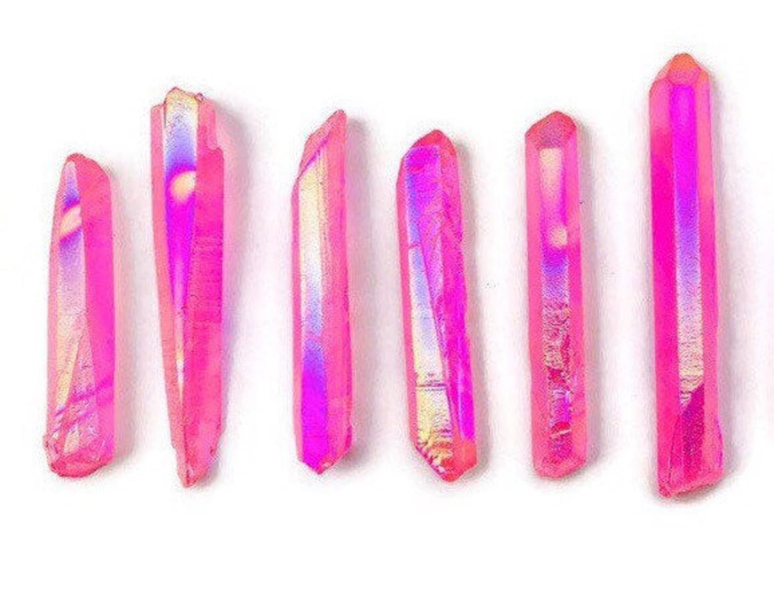 Pink Aura Quartz 1 Angel Aura Crystal Single Loose RAINBOW - Etsy