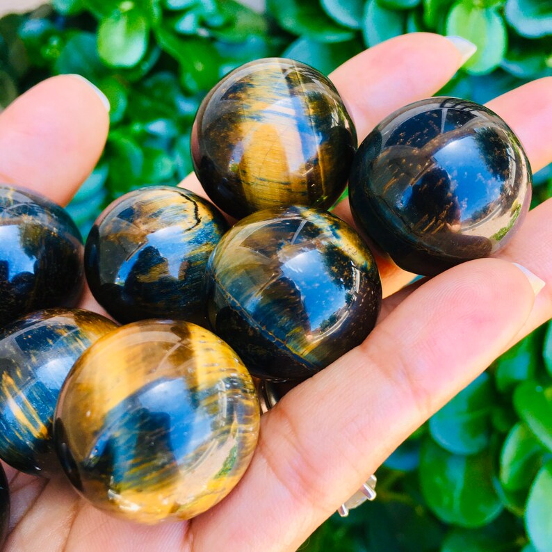 Blue Tigers Eye Sphere Crystal Ball 1 Blue Tiger Eye Stone Etsy