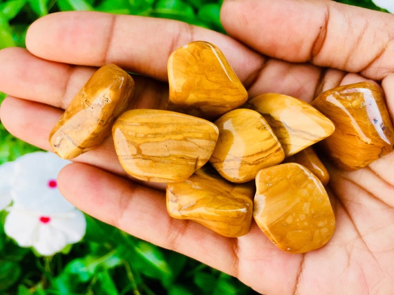 イエローストーン　YELLOW STONE 750ml　2本セット Polished Yellow Jasper Crystal: Tumbled Gemstone (18-25mm