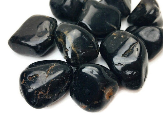 Black Onyx Crystal 1 Onyx Stone Polished Large Tumbled Crystal Stone Black  Gray Red ONYX Onyx Stone Natural Gemstones 