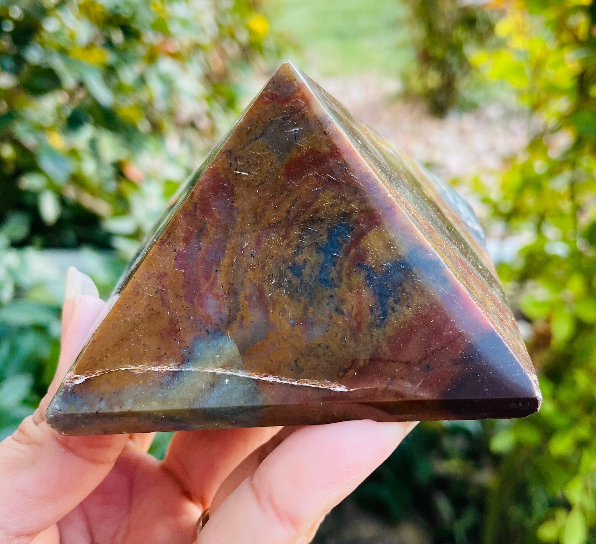 SALE オーシャンジャスパーピラミッド　497g Ocean Jasper Crystal Pyramid: Natural Tumbled Gemstone (333G) - Etsy