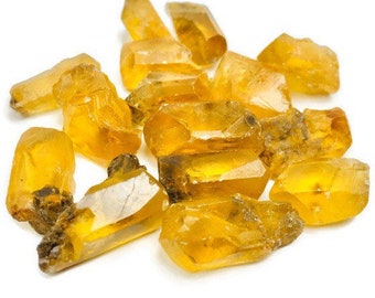 Golden Barite Crystal (1) Raw Crystal, Rough Crystal Barite Stone ONE (XS) POLAND Yellow Celestite Gold Nodule Stone Rough