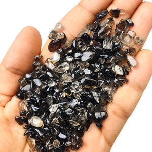 Smokey Quartz Chips (100 GRAMS) Smokey Quartz Crystal, Gemstone Chips, Tumbled Smoky Quartz Crystal, Extra Small, Mini Sand Gravel
