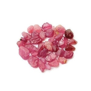 Rough Ruby Crystals (10G) Pink Red Raw Ruby - XXS Natural Ruby Stone Lot, Red Rubies Gemstone Small Lot Gemstone