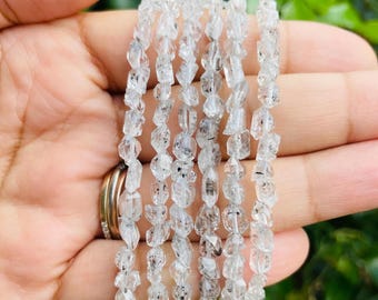 Mini Raw Herkimer Diamond Point Bracelet with Silver Clasp and Extender