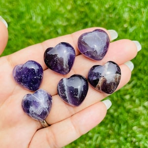 Mini Amethyst Heart Crystal: Natural Gemstone (20mm)