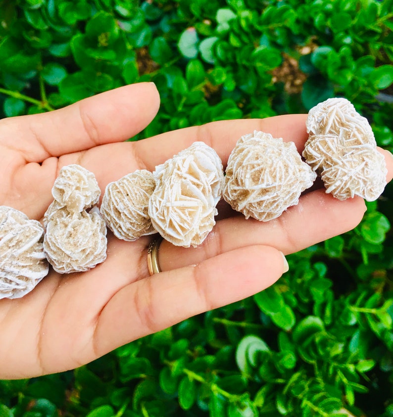 Raw Desert Rose Selenite Crystal (1) Natural Selenite White Rosette Stone 25-45mm Small Rough Crystal Gemstone image 4