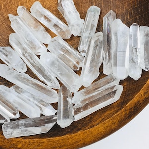 Clear Quartz Crystals Bulk (100G) Clear Quartz Points Lot, Set of Rough Clear Quartz Crystals, Rough Crystals Natural Gemstone Wholesale