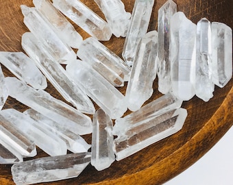 Rough Clear Quartz Crystals: Natural Gemstone Points (100G)