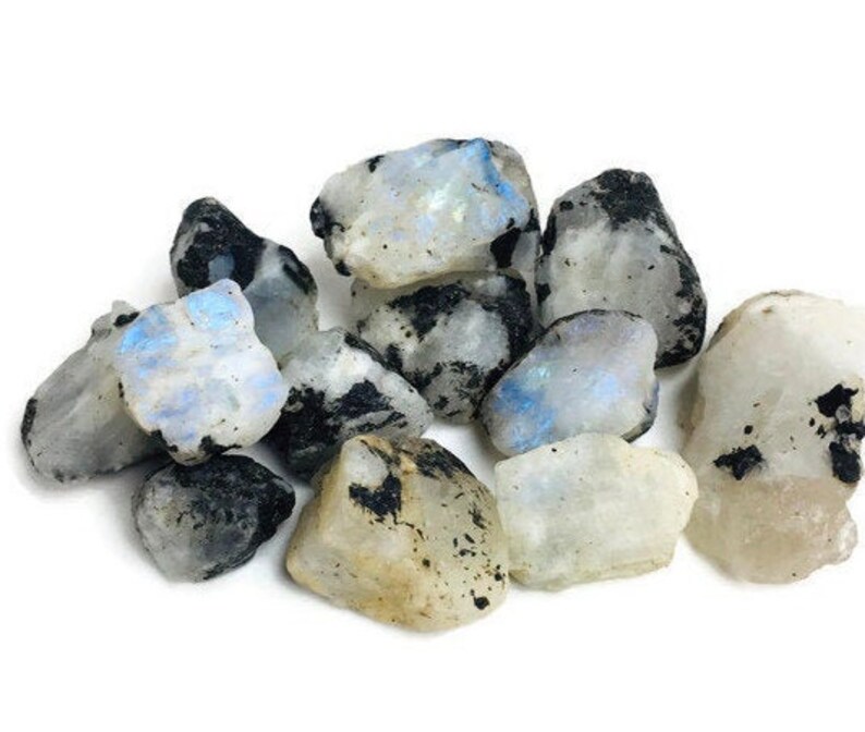 Raw Moonstone Crystal 1/4LB Rough Moonstone Rainbow Etsy