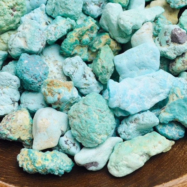 Raw Turquoise Stone (1) XXS Rough Light Turquoise Crystal Stone Raw Crystals - Mini Turquoise Nugget Natural Gemstone Chip Shard Crystals