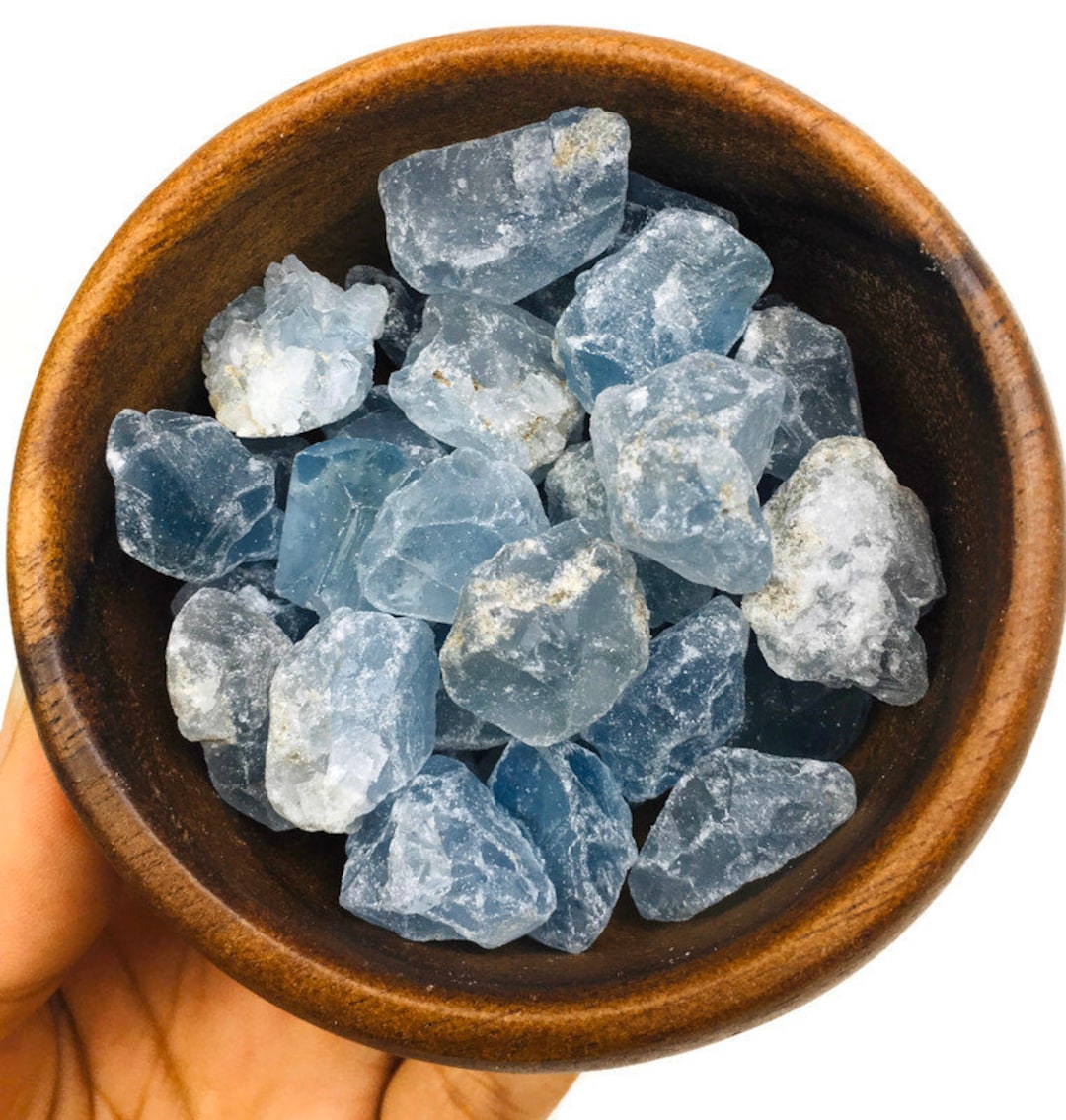 原石セレスタイト結晶ロット（100g）：ミニサイズの原石ブルー