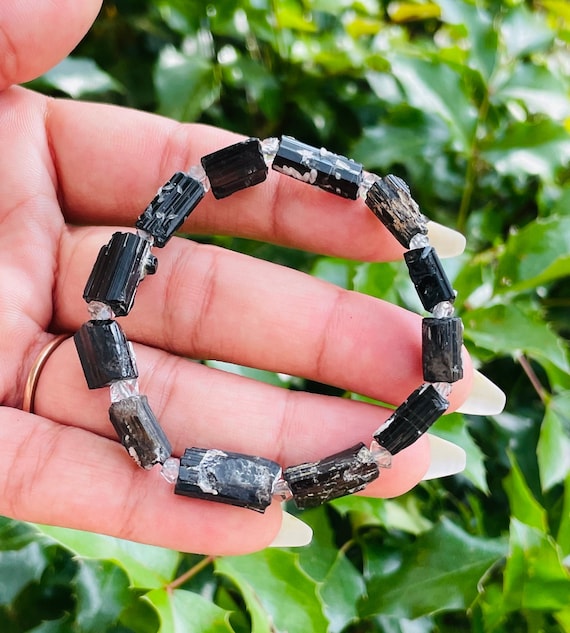 Etsy black tourmaline bracelet deals