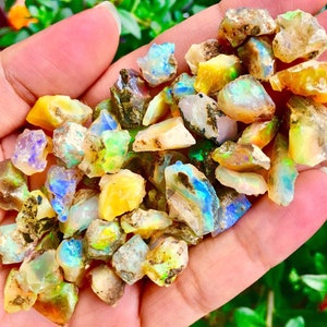 Raw Opal 1 Rough Opal Crystal Fire Opal Stone Loose Opal Stone XS-SM Raw Crystal Rough Gemstone for Craft Jewelry image 1