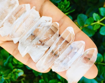 Raw Clear Quartz Crystal Points, XL Natural Stones (40-65mm)